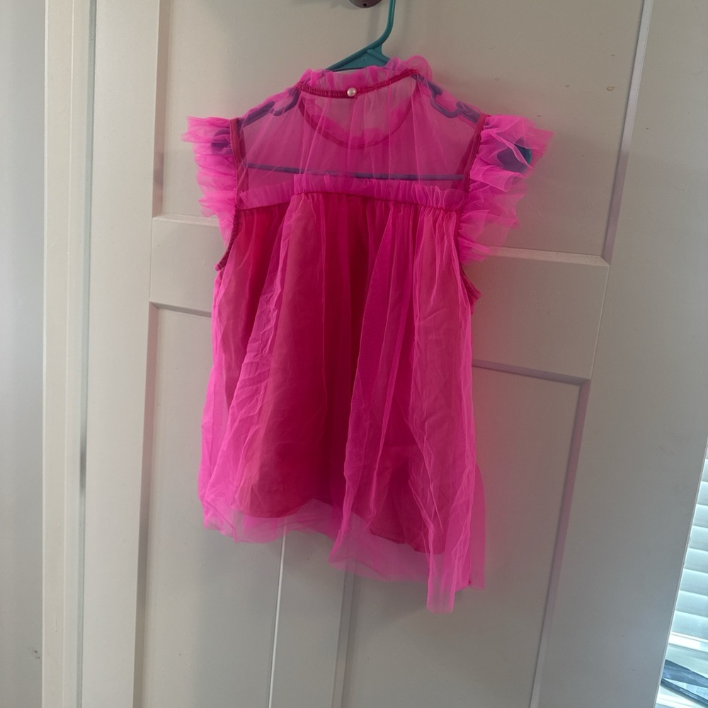 SHEIN Pink Ruffle Blouse - Picture 2 of 5